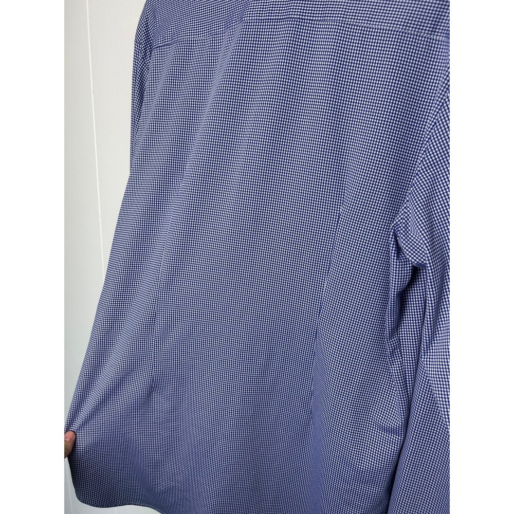 Mizzen+Main Button Down Mens L Blue Gingham Spinnaker‎ Trim Fit Performance - Picture 6 of 8